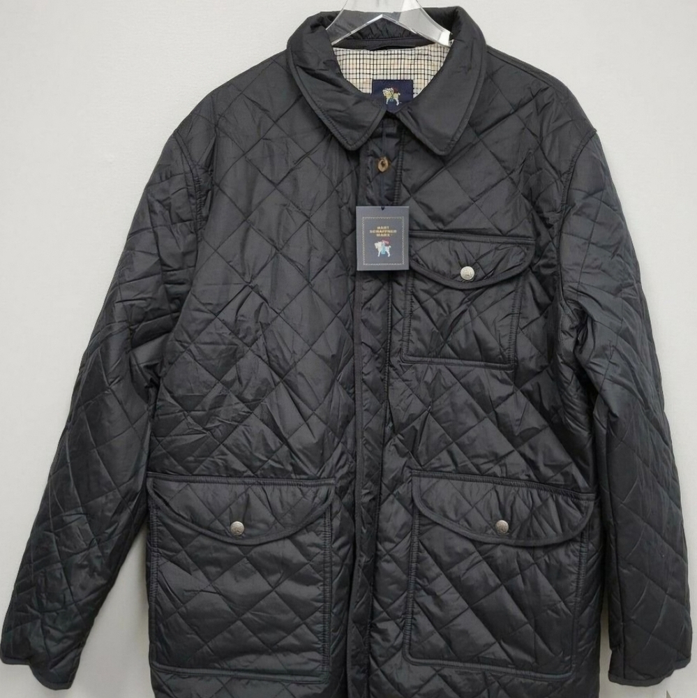 Hart Schaffner Marx Middlebury Navy Quilted Jacket (XL)